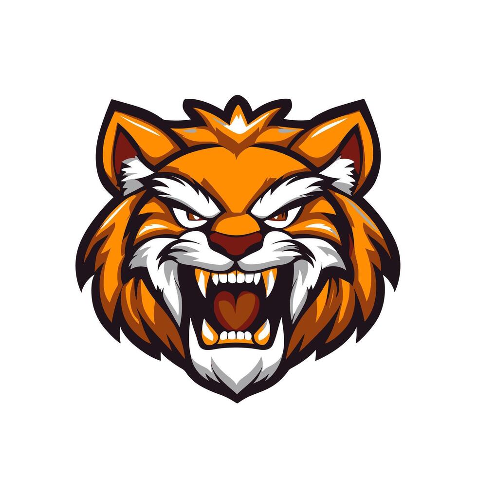 Fierce Animal Mascot Logo cartoon vector