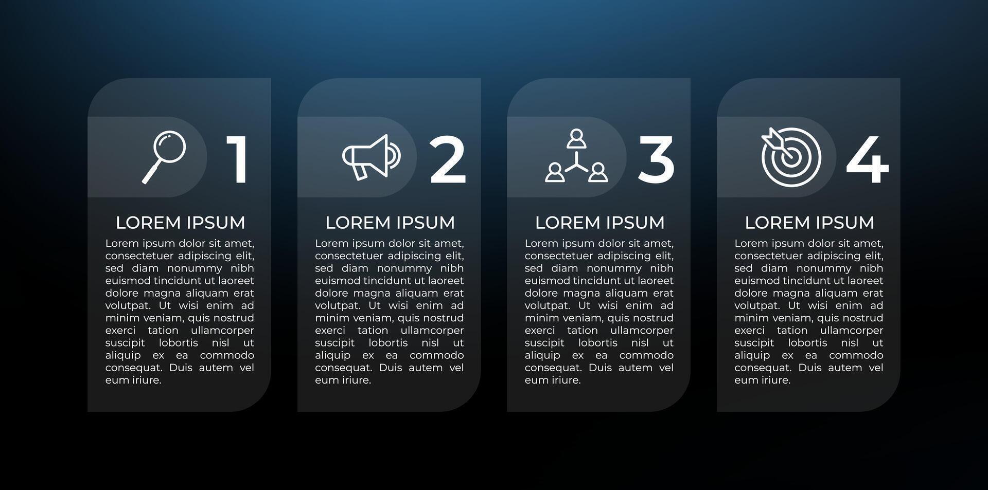 Modern timeline infographic with four steps vector