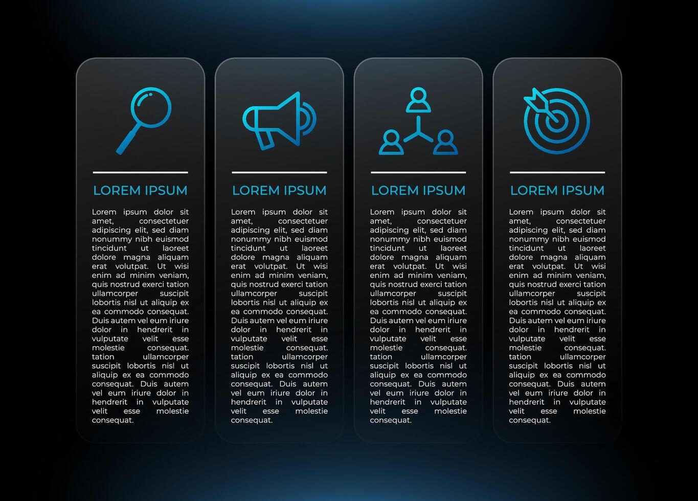 Transparent infographic with four options vector