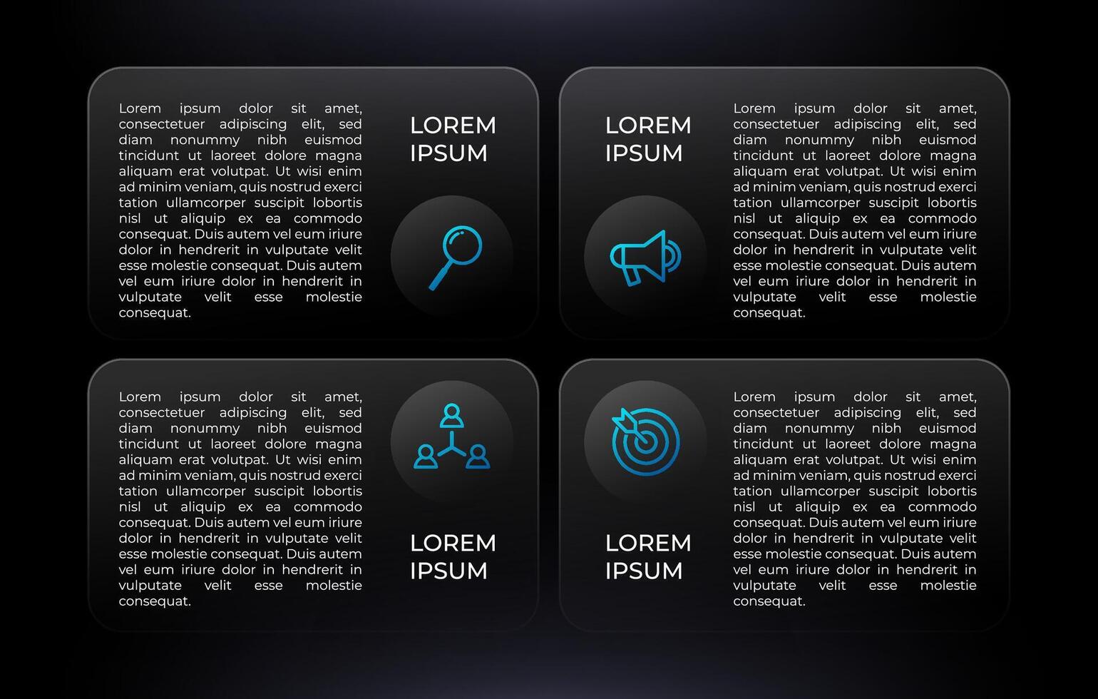 Modern infographic with four options vector