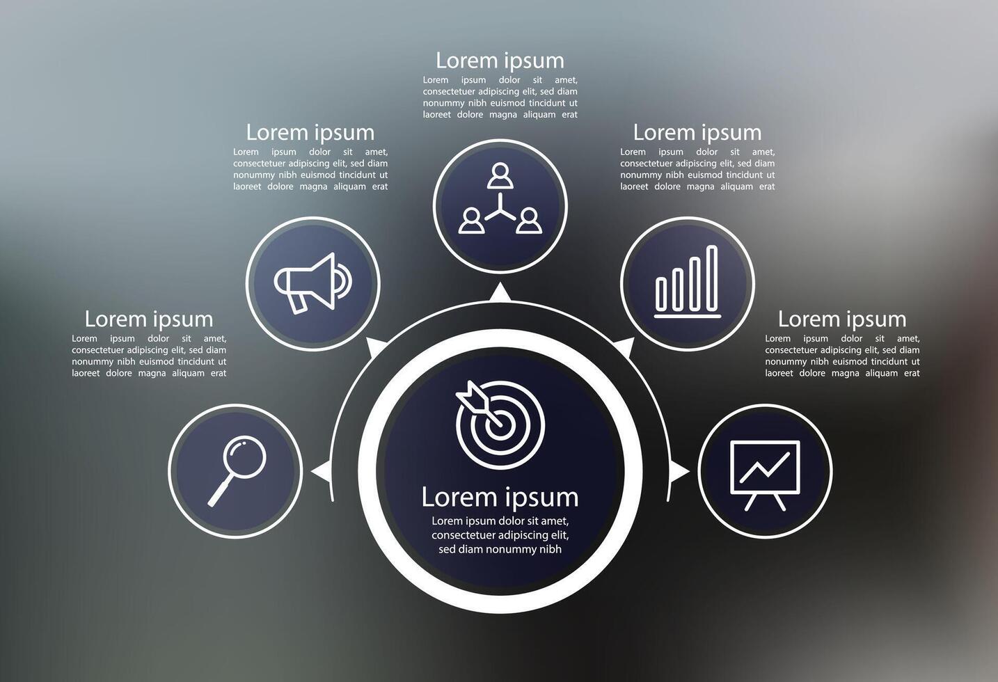 Infographic with transparent chart vector