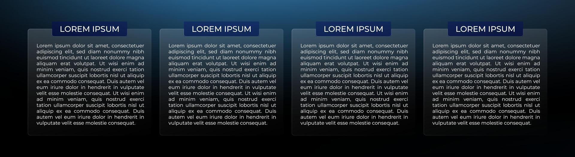 Transparent infographic with four options vector