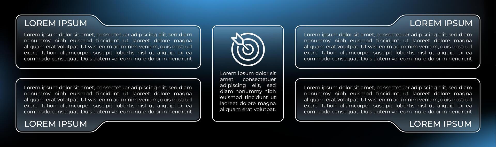 Modern infographic with four steps vector