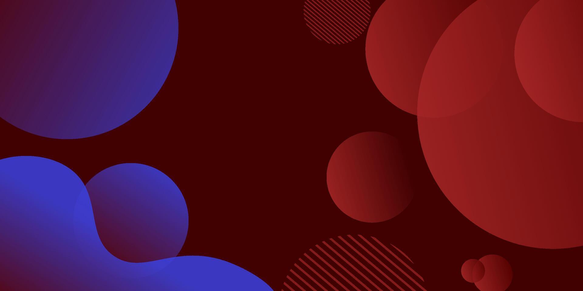 Abstract dark red and blue wave geometric circle pattern illustration background. 3D view and simple pattern. Eps10 vector