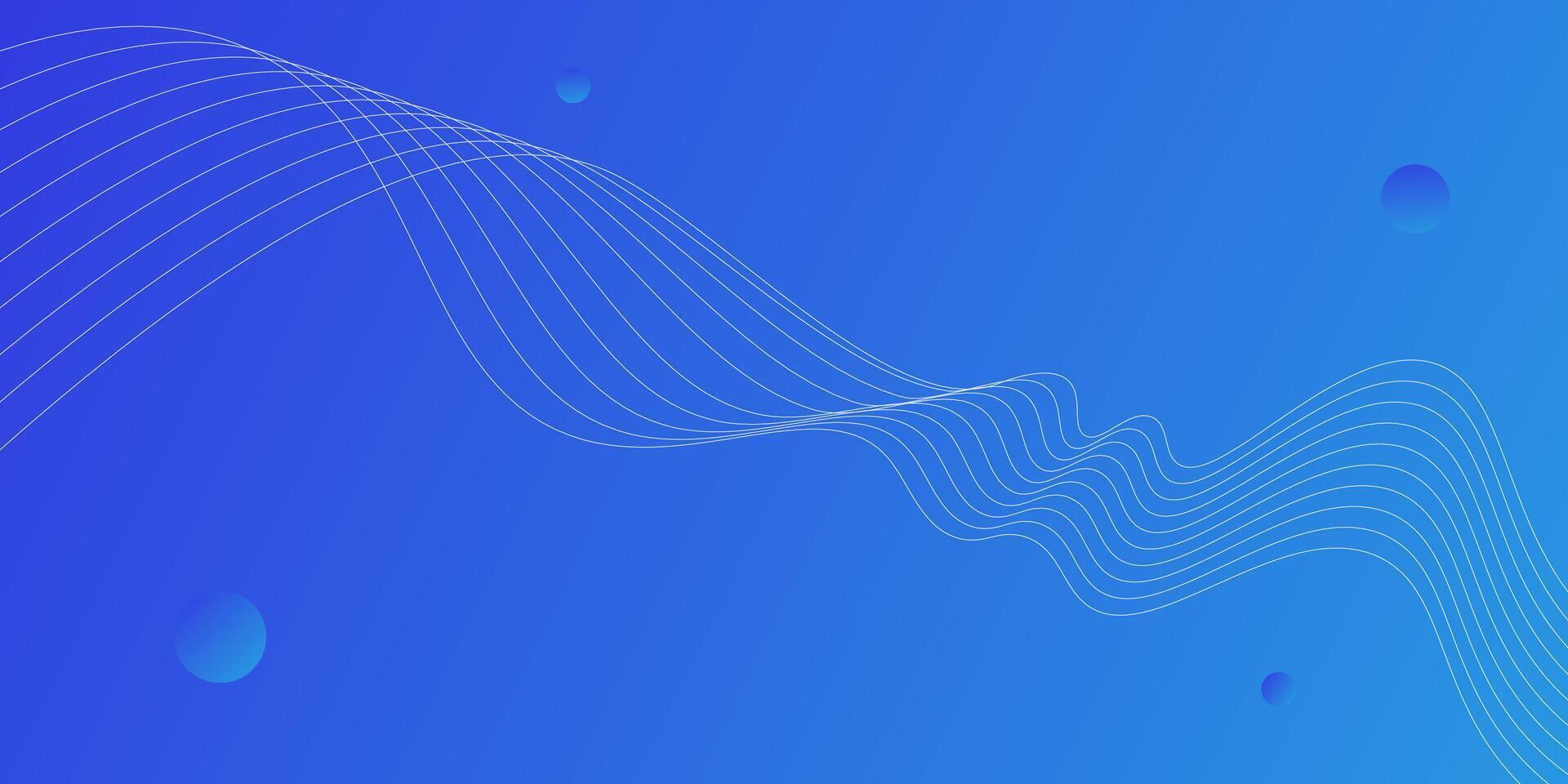Bright blue gradient background with wavy line pattern. Eps10 vector