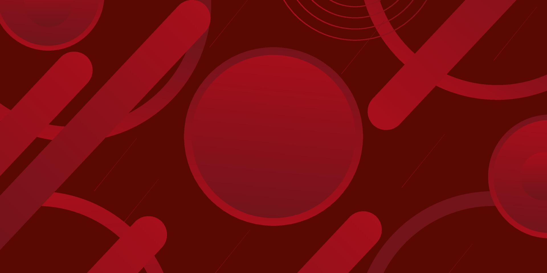 abstract modern red color circle shape design bright red background with rectangle. eps10 vector