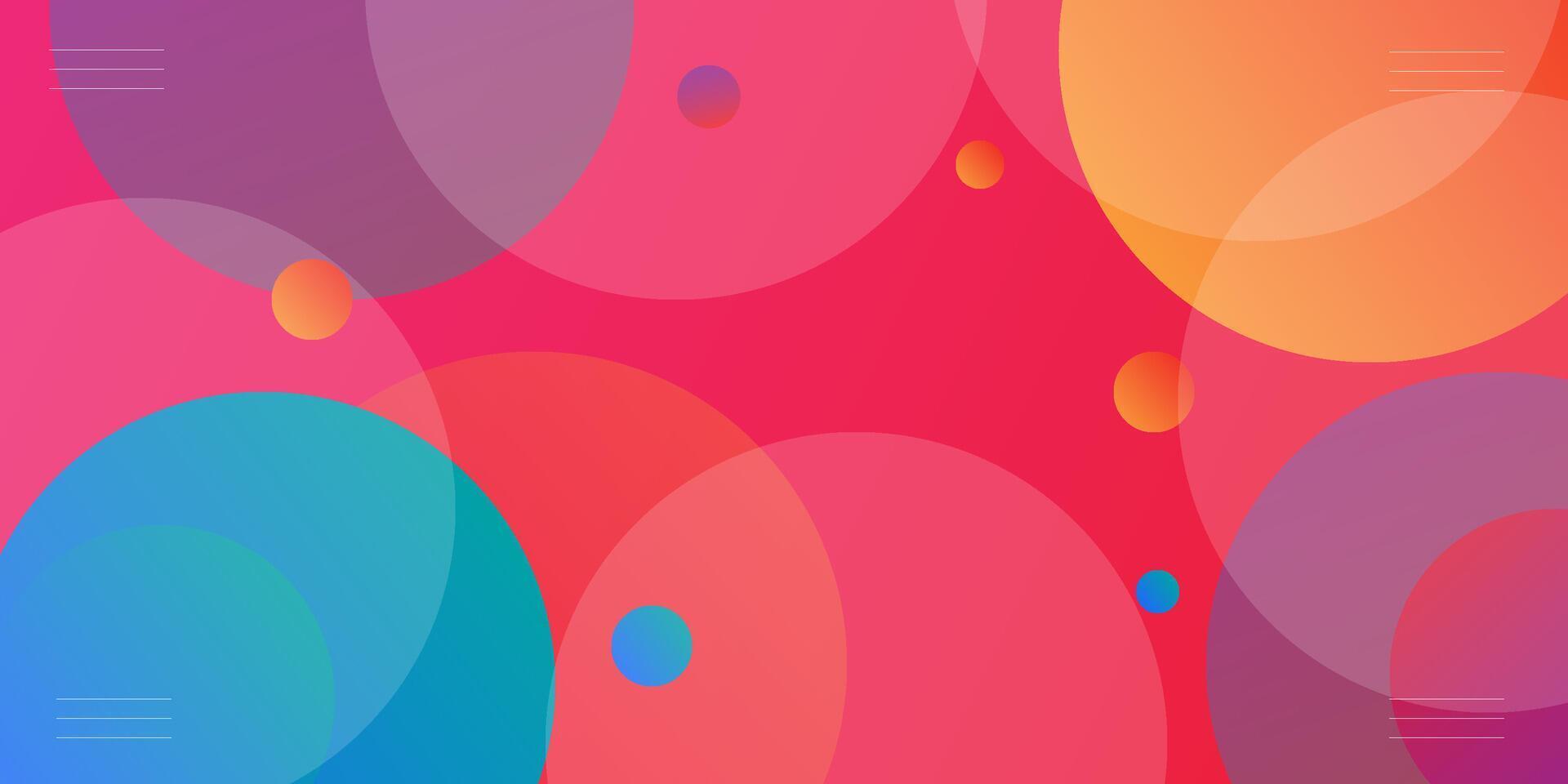 Abstract red gradient illustration background with 3d look and colorful simple circle shadow pattern. cool design. vector