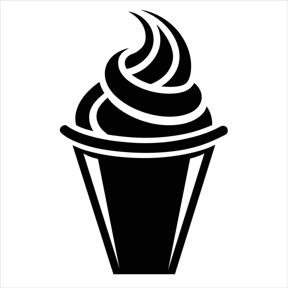 Icon Logo of Cream Cake Ice Illustration vector