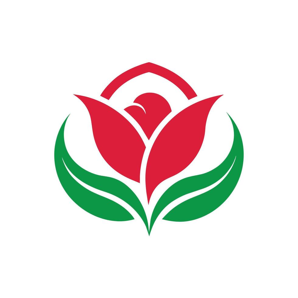 Red Rose Design icon Illustration vector