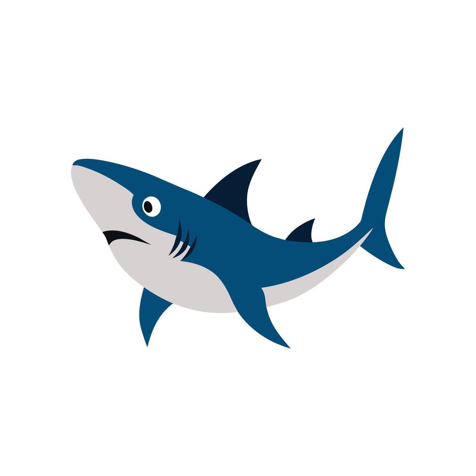 A Shark Logo Illustration Icon vector