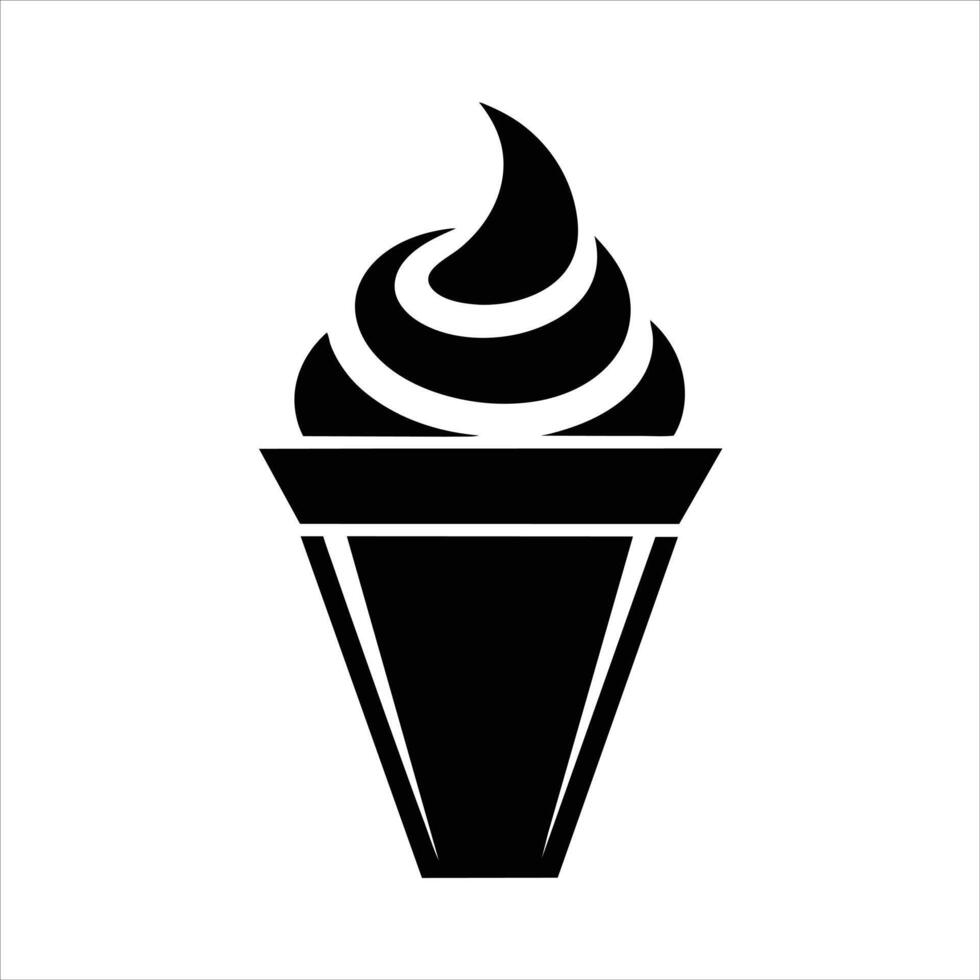 Illustration Icon of Logo Ice Cream Cake vector