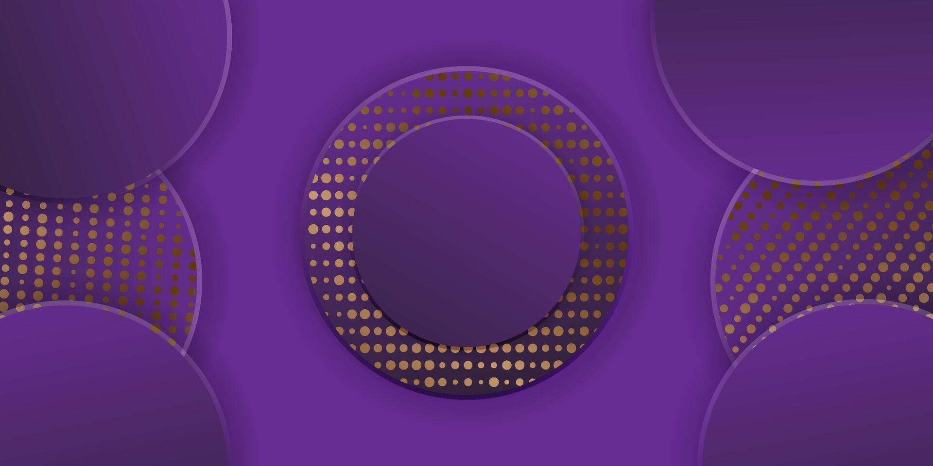 Purple luxury background with purple circle elements and light ray effect decoration Illustration. vector
