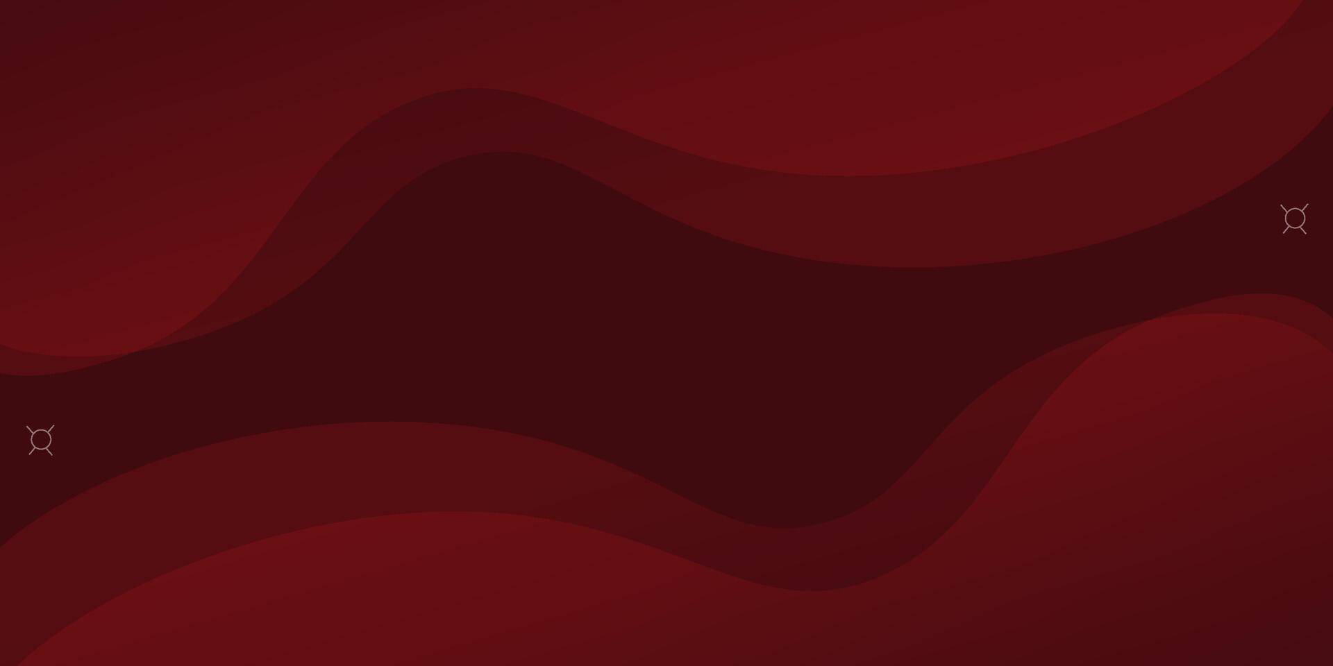 Dark red dynamic abstract background with simple design of overlapping curved shapes. vector