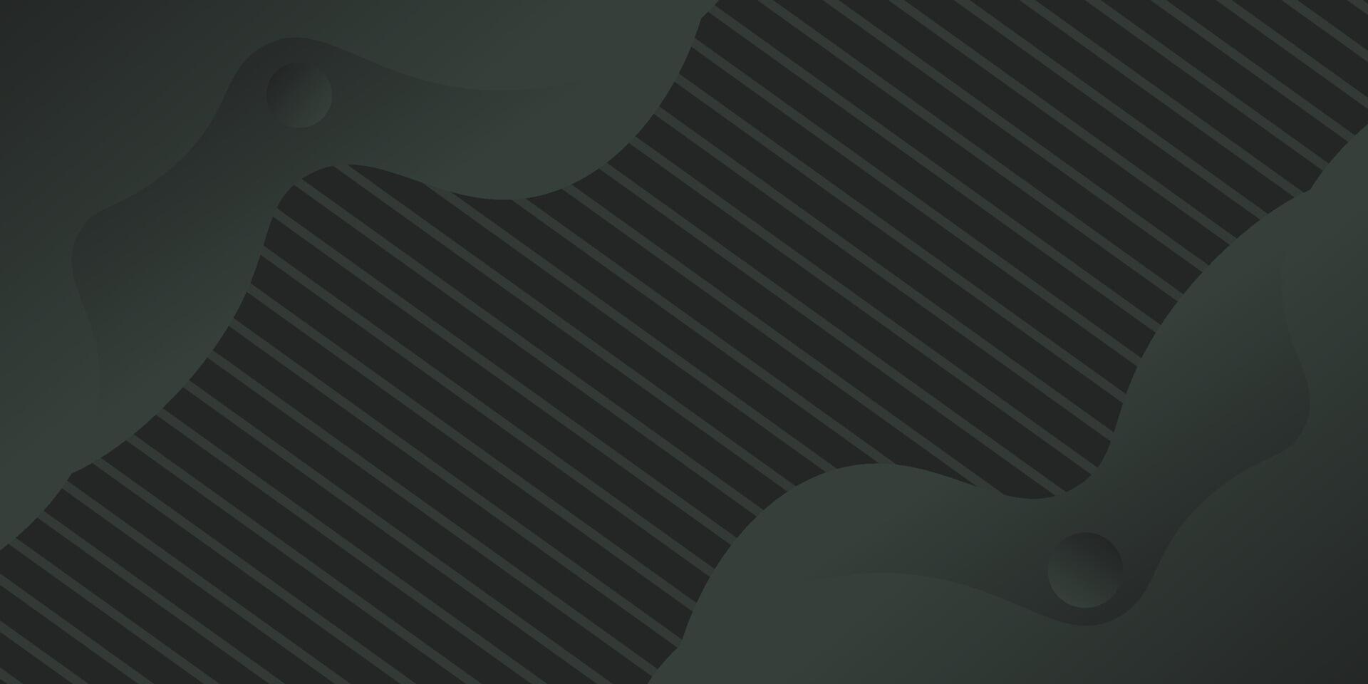 dark green striped background with wave and circle pattern for better view. eps 10. vector