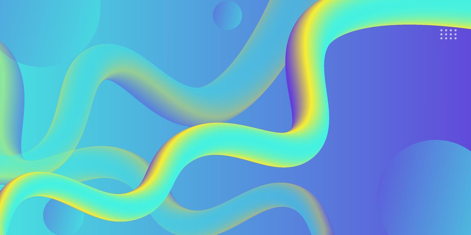 Abstract background of liquid color long circles. vector