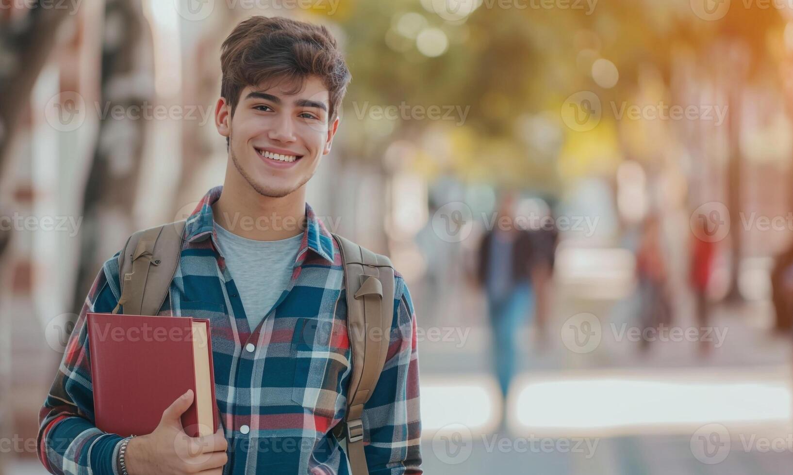 potrait of boy student in the school photo