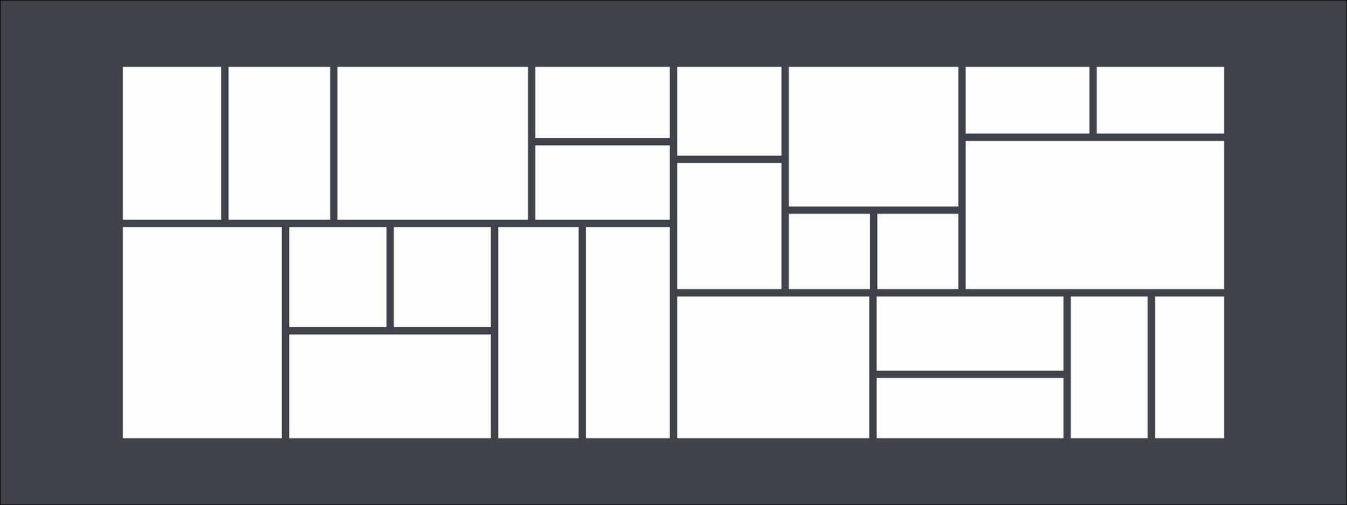 grid digital photo collage design template vector