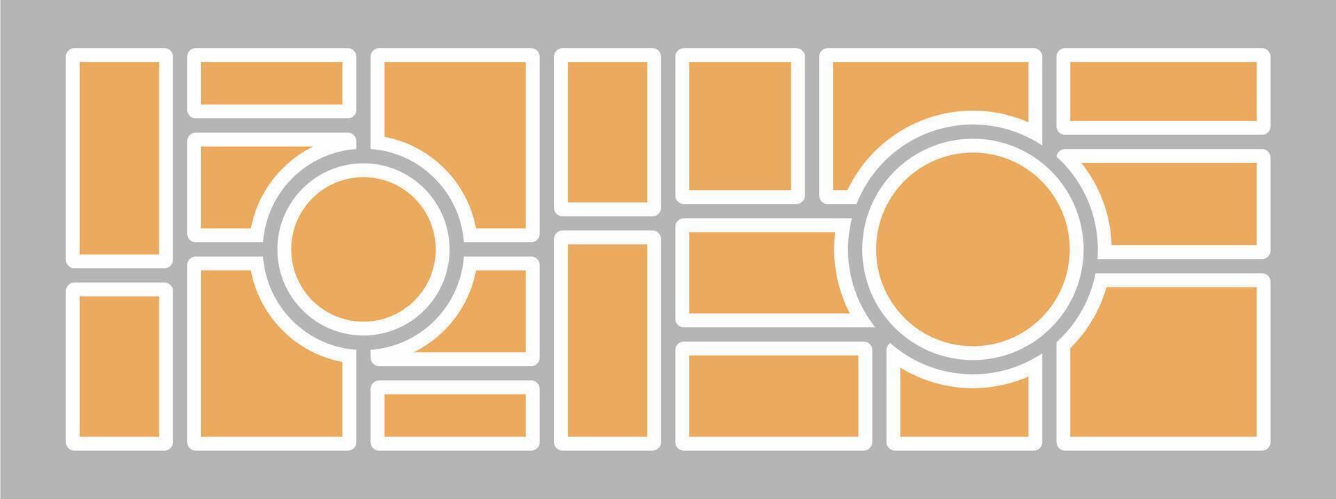 page grid layout abstract photo frames vector