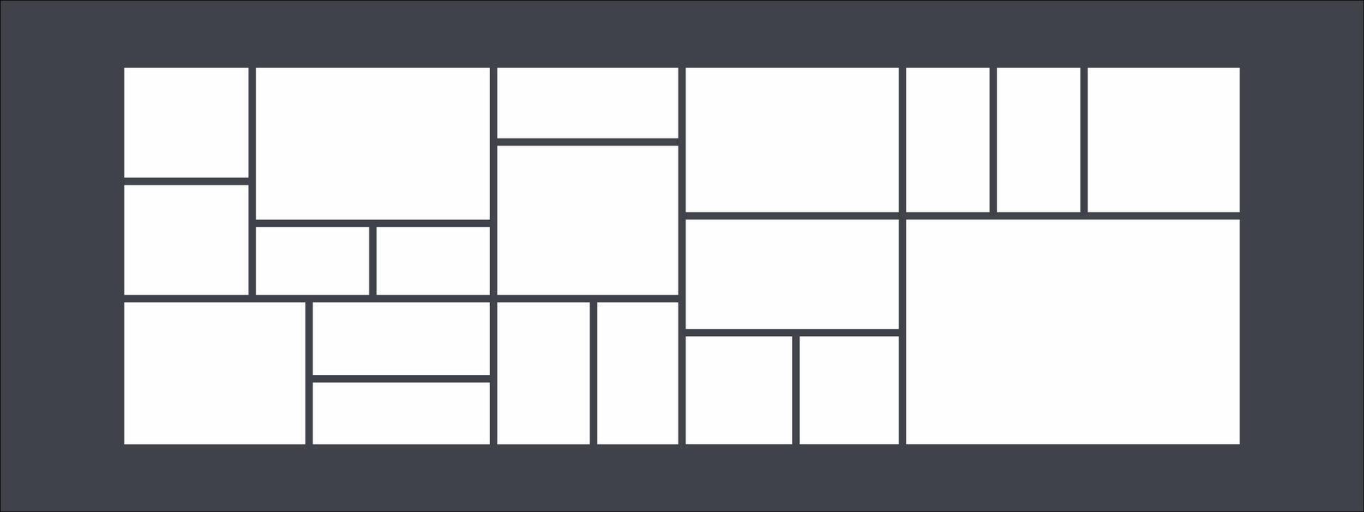 photo collage design template vector