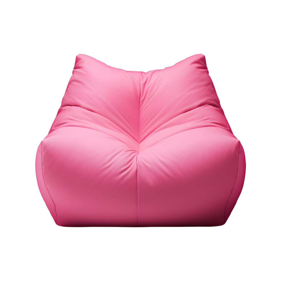 Plush bean bag chair isolated on transparent background png