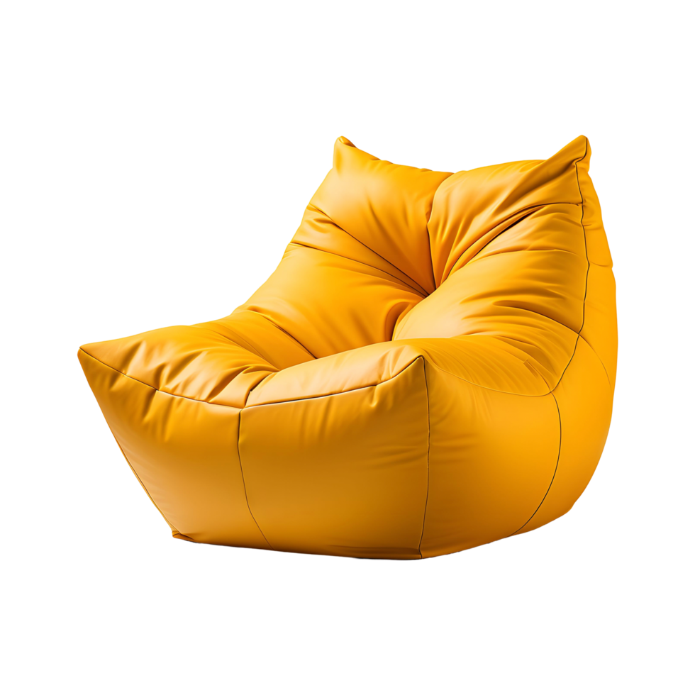 Foldable bean bag chair isolated on transparent background png