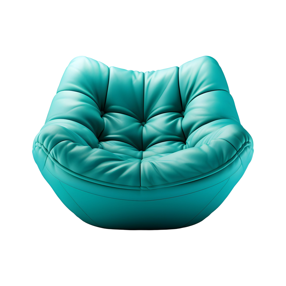 Small bean bag chair isolated on transparent background png