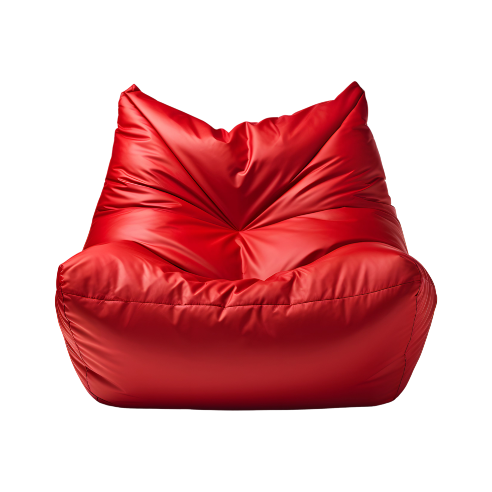 Soft bean bag chair isolated on transparent background png