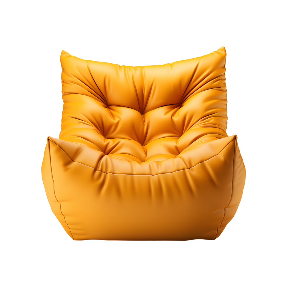 Stylish large bean bag chair isolated on transparent background png