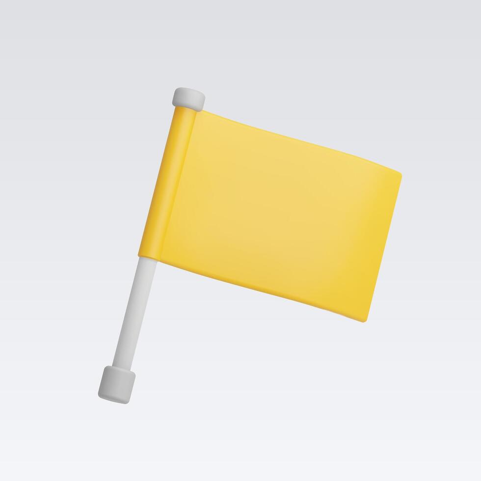 3d realistic Flag icon vector