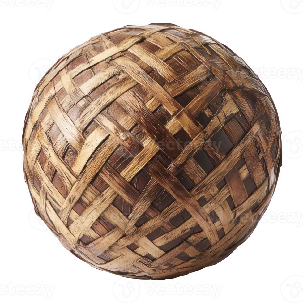 Takraw ball or wicker ball. Realistic png