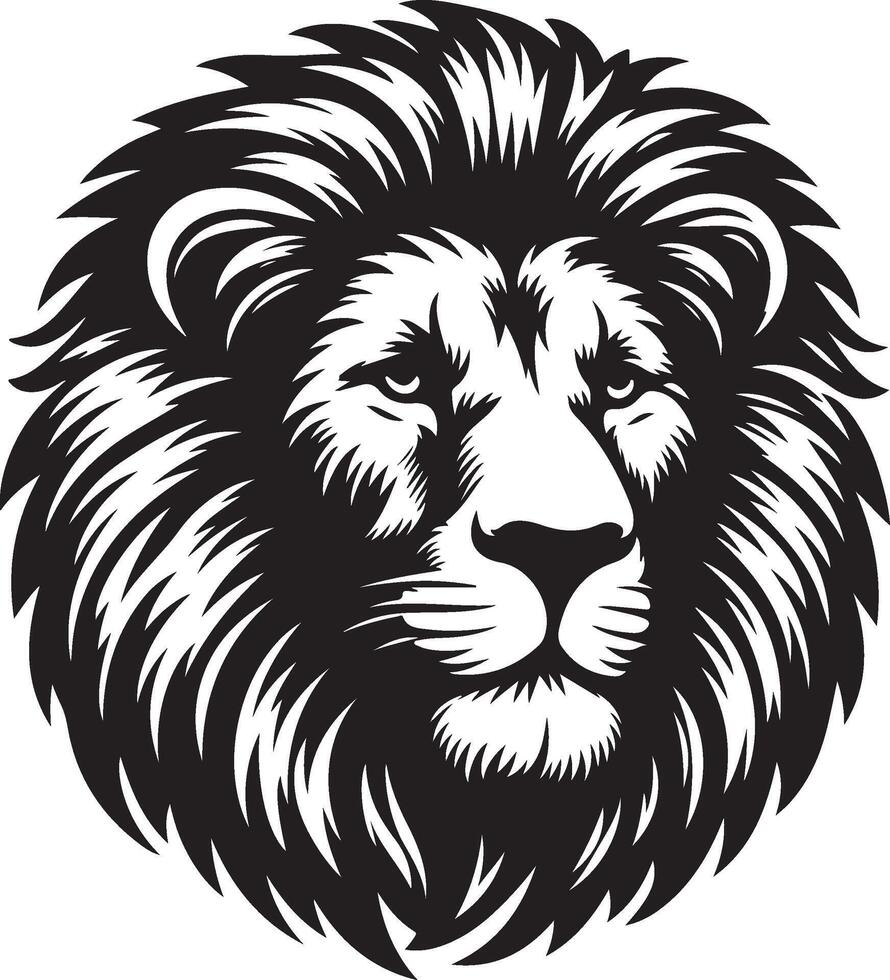 Lion head illustration vector
