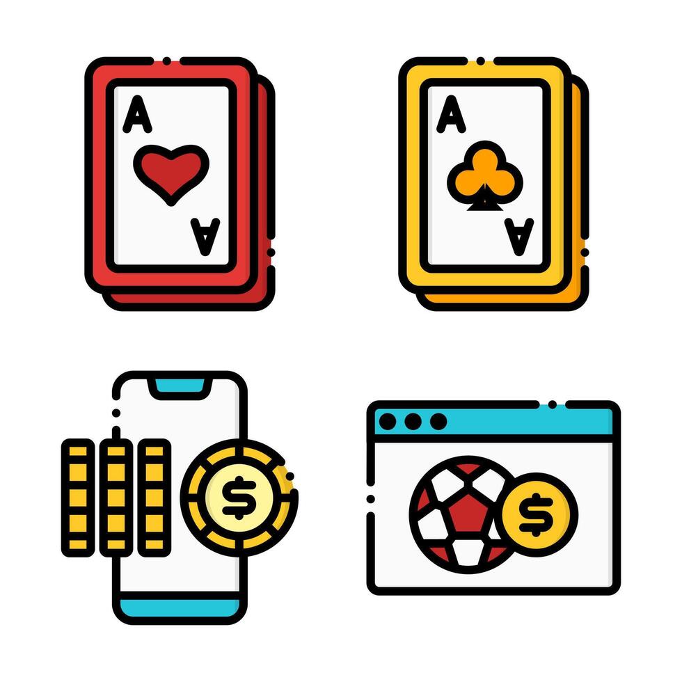 Versatile Icons for Casino and Gambling vector