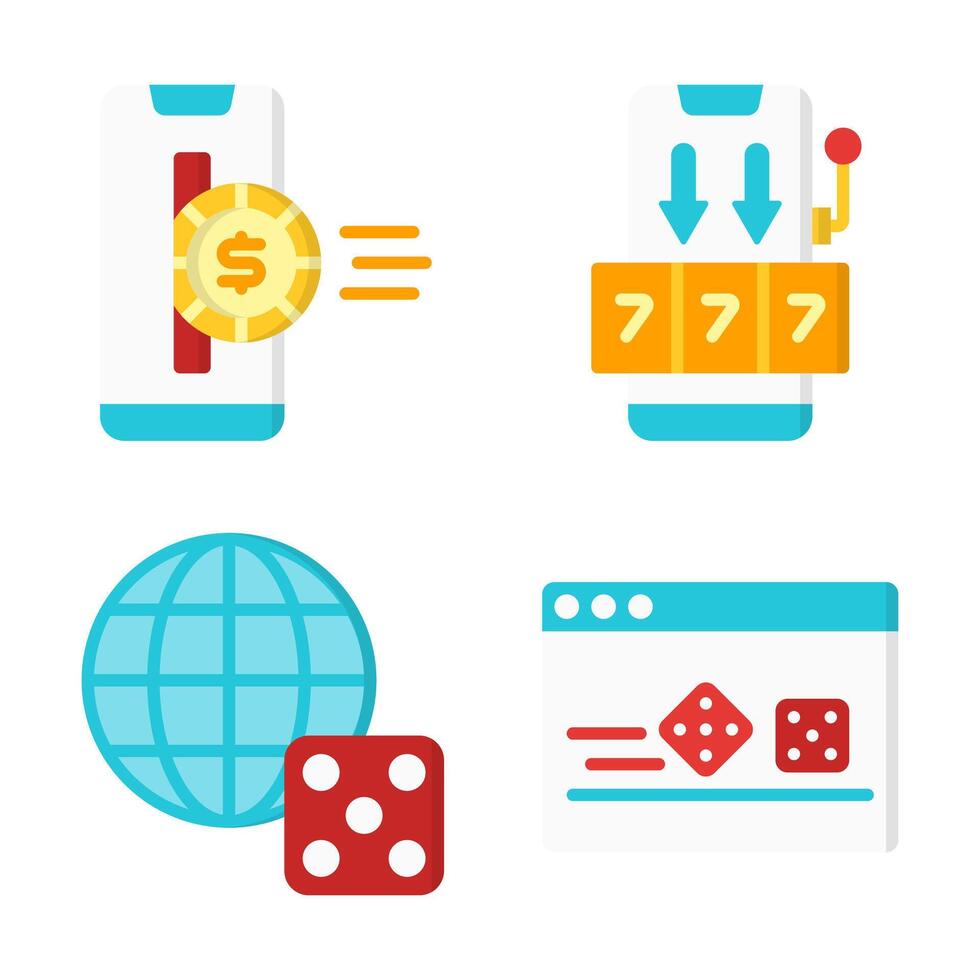Professional Icons for Gambling Applications vector