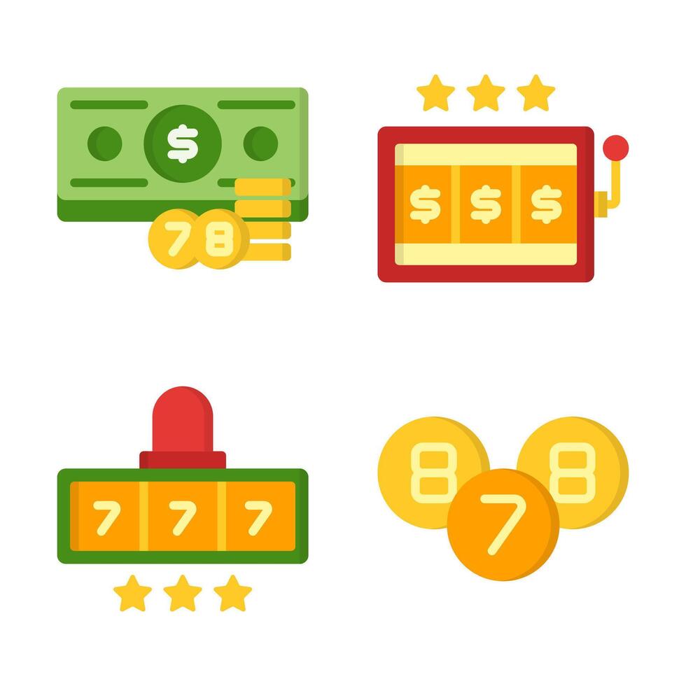 Colorful Icons for Casino Websites vector