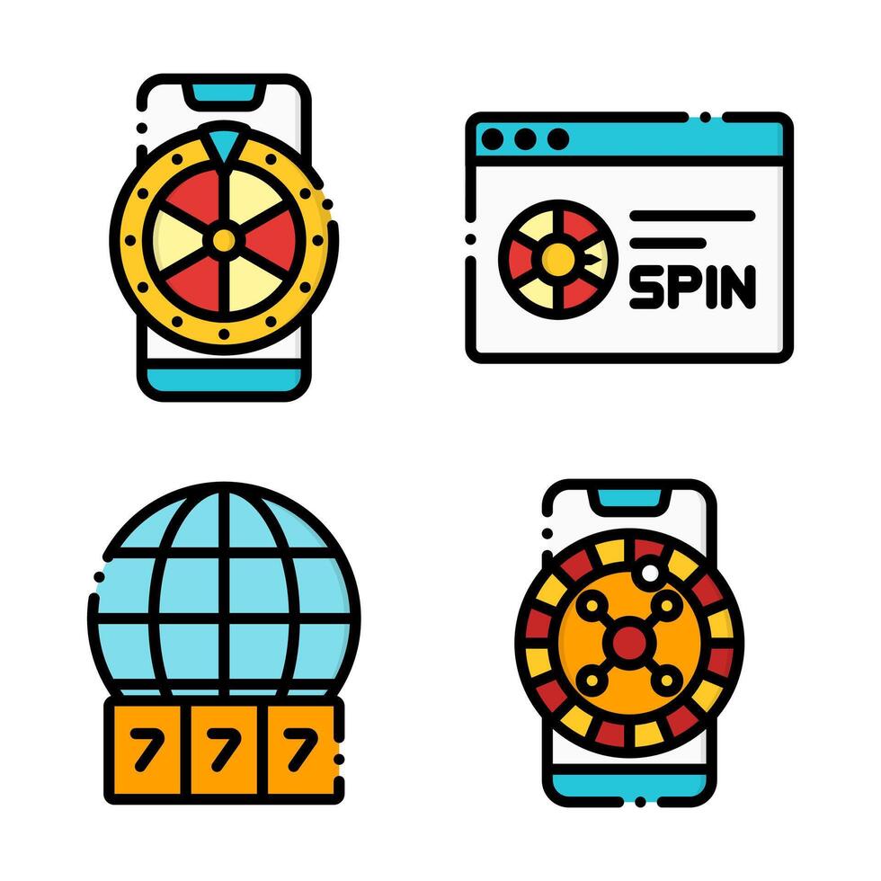 Essential Icon Pack for Gambling Sites vector