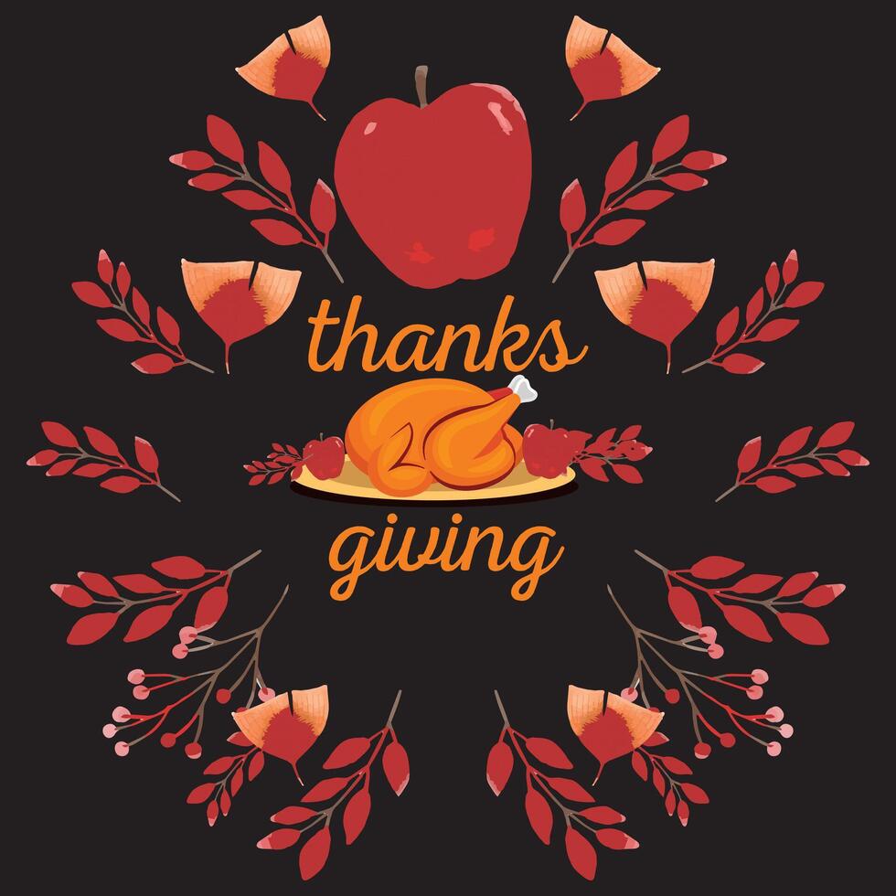 THANKSGIVING T-SHIRT DESIGN vector