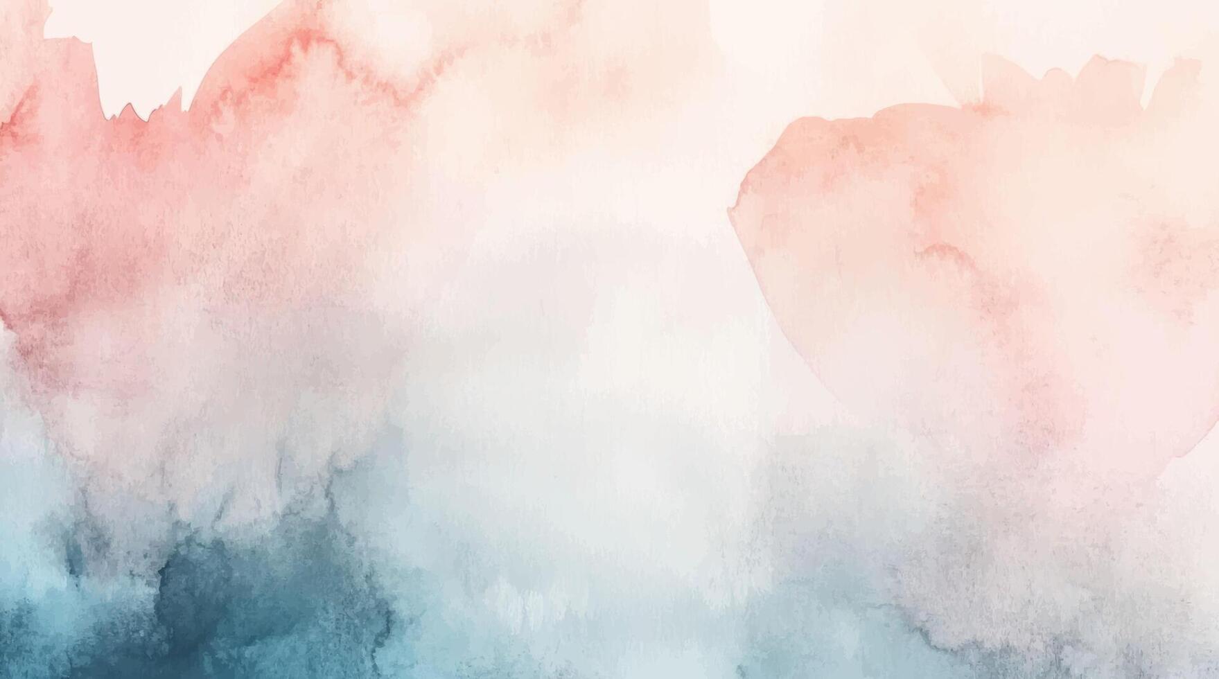 Abstract horizontal watercolor background. Hand bleeding edge brush drawn texture. Brush stroked painting pastel color watercolour vector