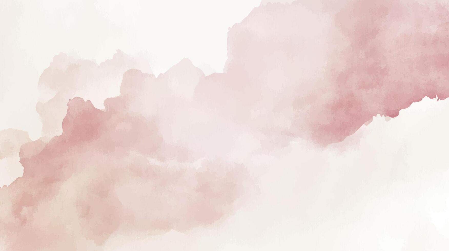 watercolor background with abstract brushed pink texture in horizontal orientation. Hand drawn texture. Brush stroked painting pastel red color watercolour vector