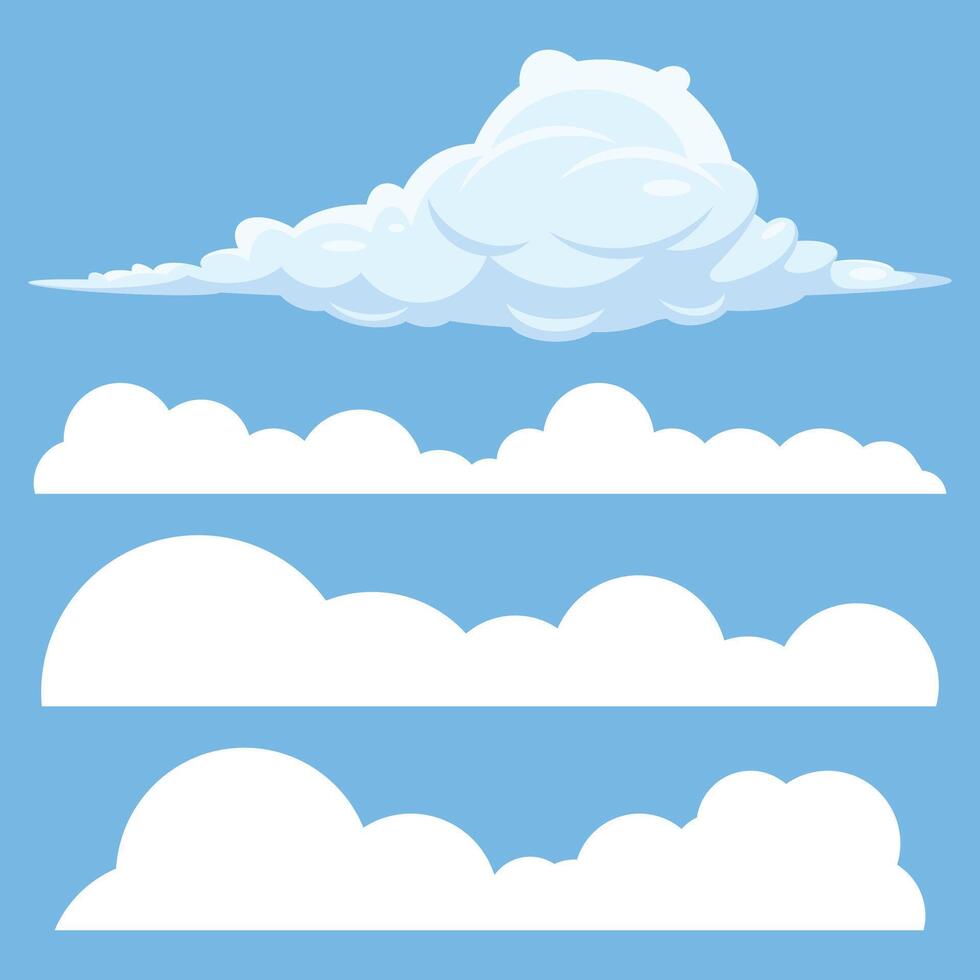 Creative Cloud Shapes Collection of Unique and Artistic Cloud Forms vector