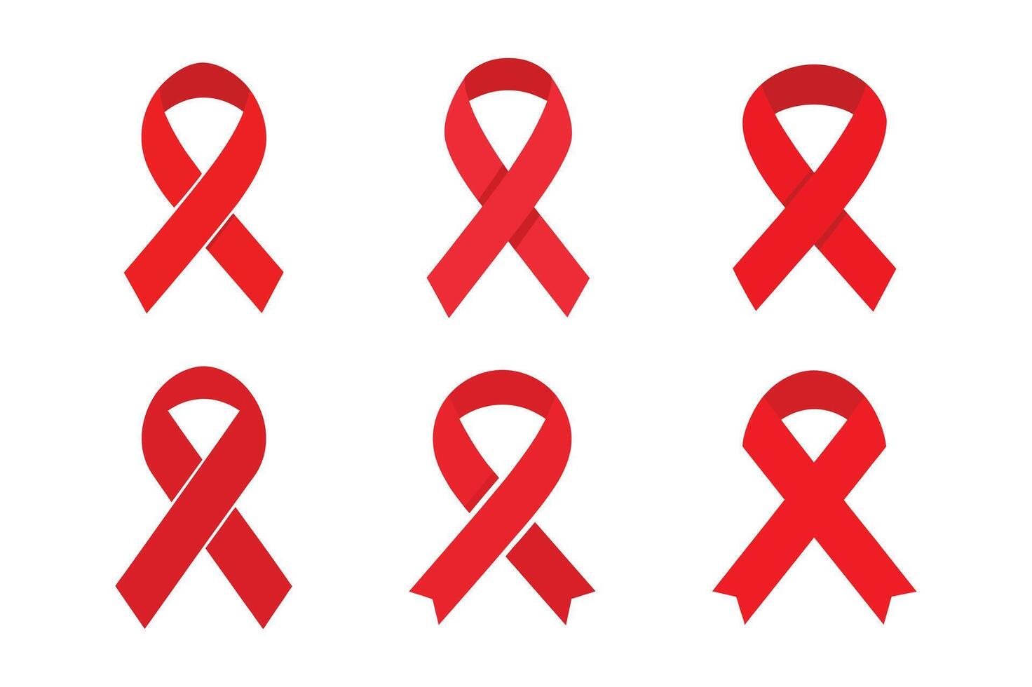 simple red awareness ribbon illusn.tration. world aids day campaig vector