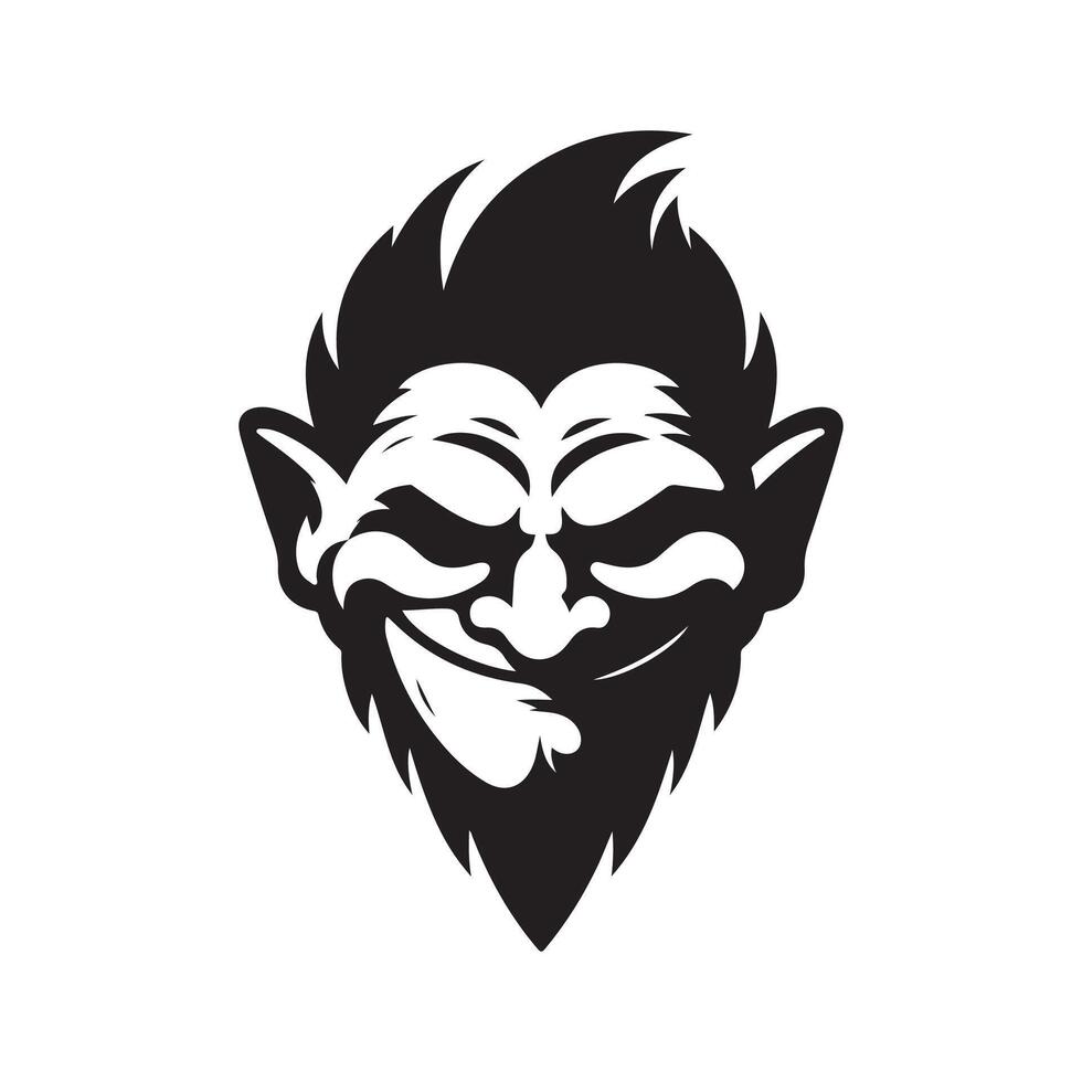 Troll in the Shadows Silhouette Illustration vector
