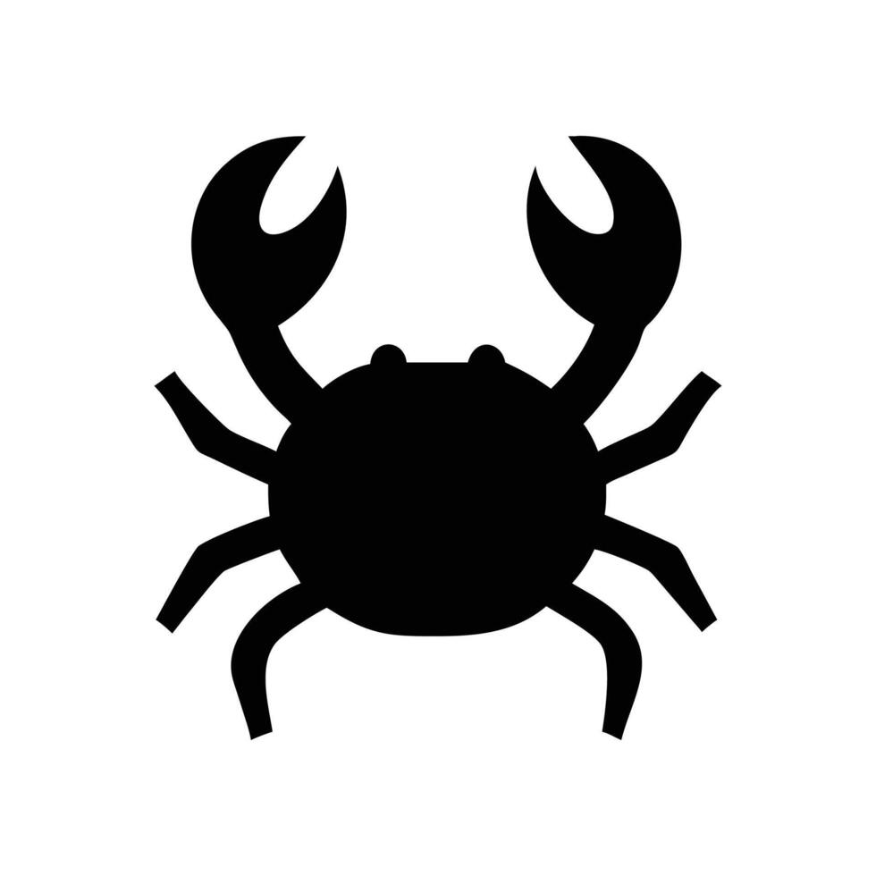 Crab Silhouette Simple and Bold Art vector