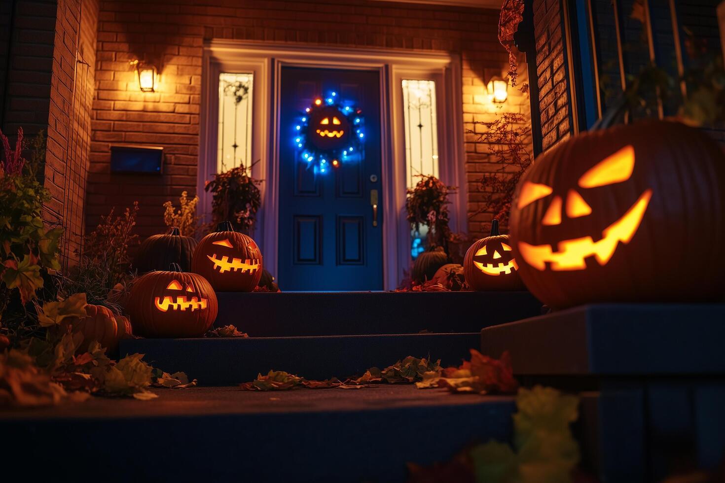 jack o lantern in Halloween, pumpkin photo