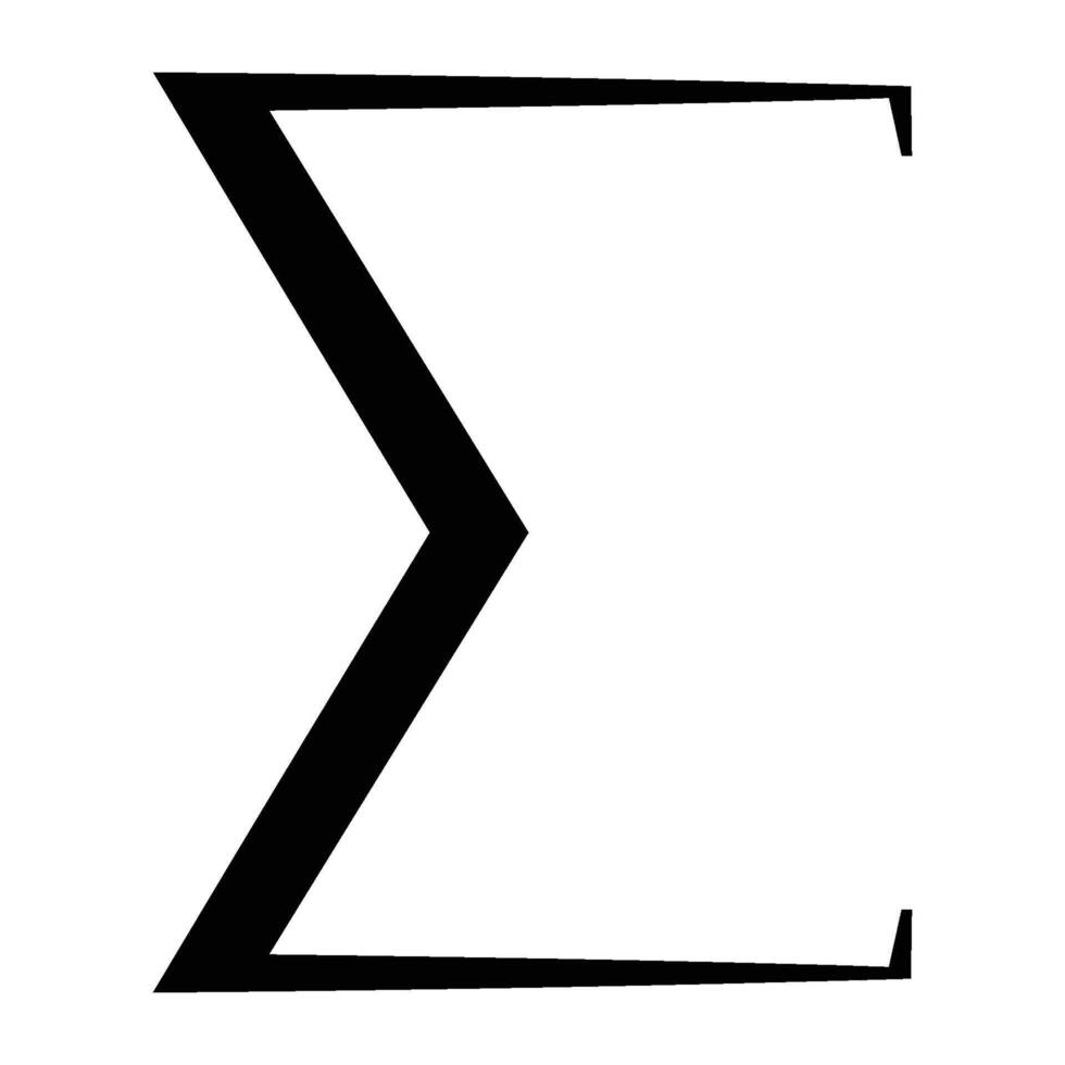 sigma icon mathematics vector