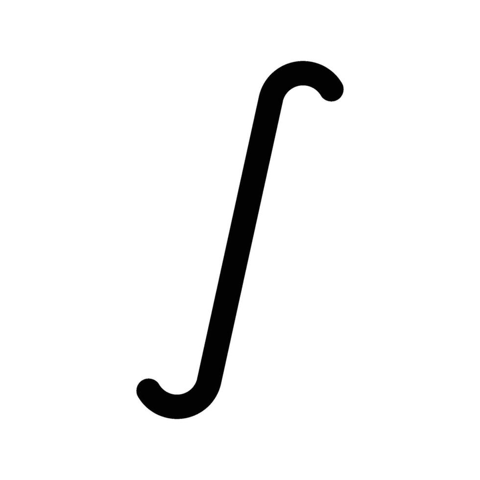 mathematics integral symbol icon vector