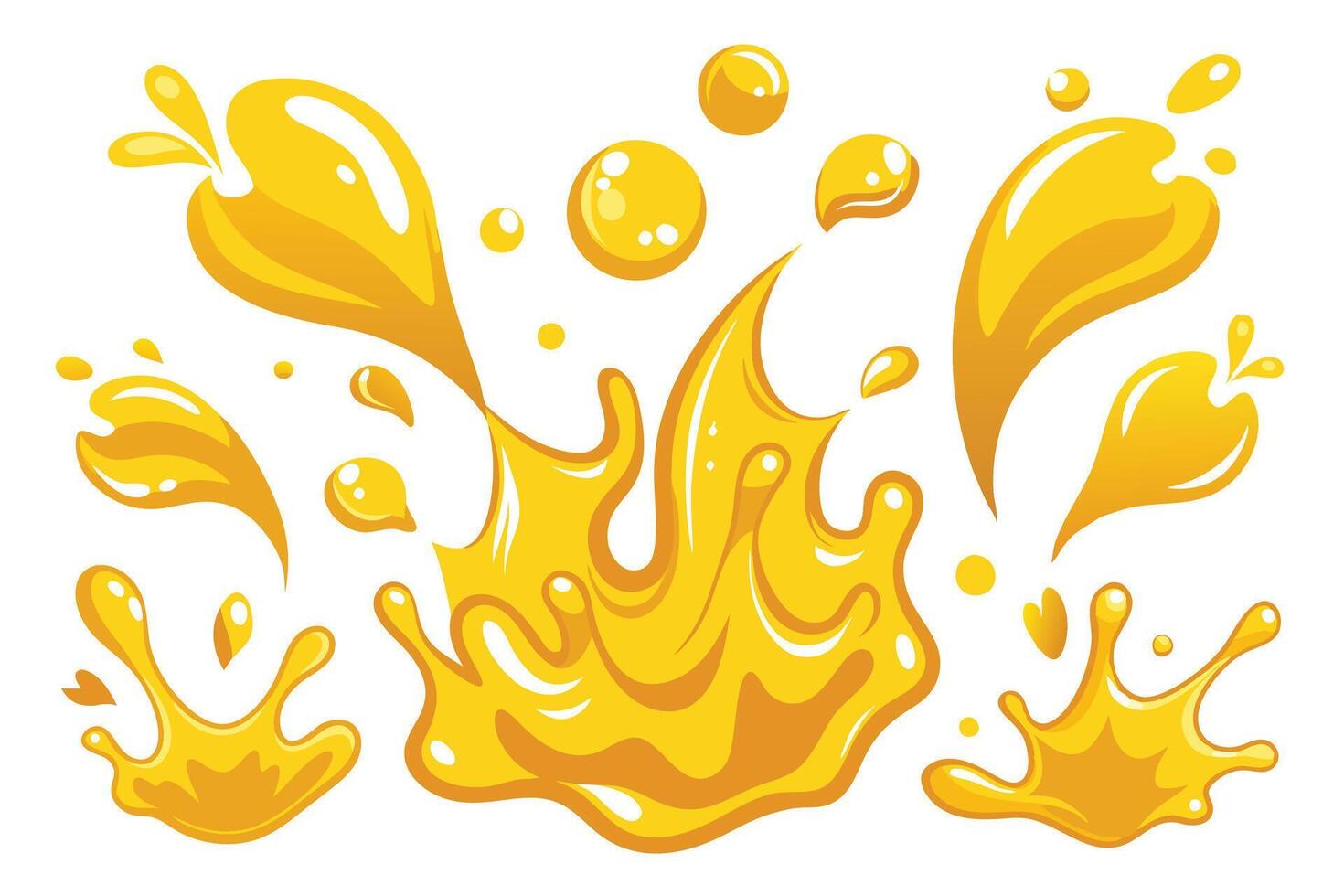 Orange juice splash vector