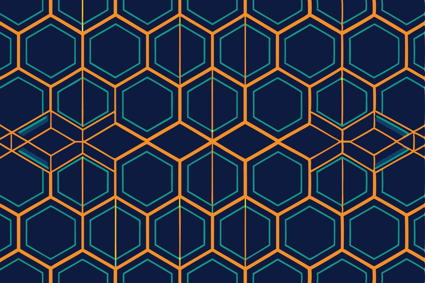 A blue and orange geometric pattern vector