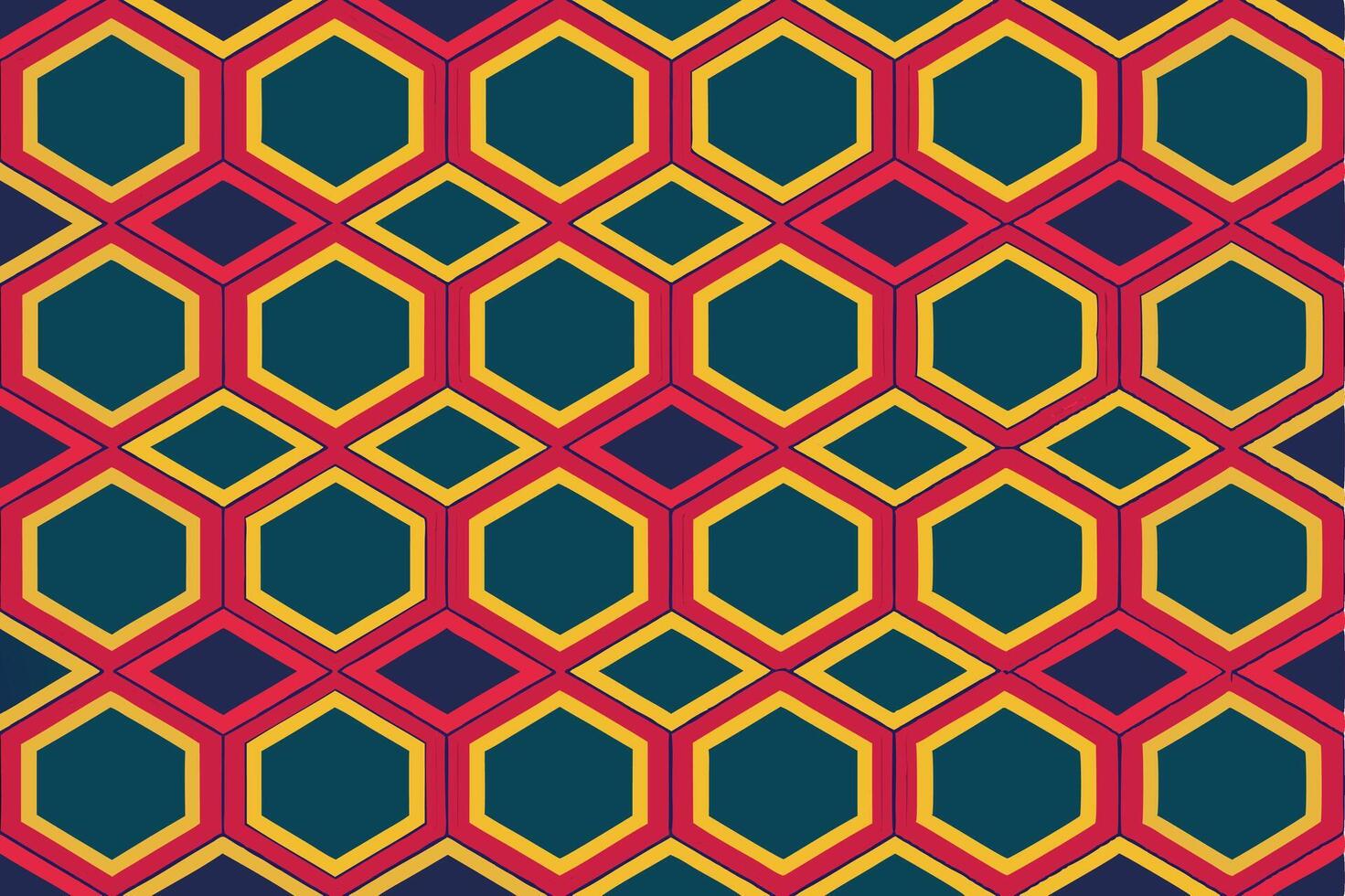 A colorful geometric pattern with red, yellow and blue squares vector