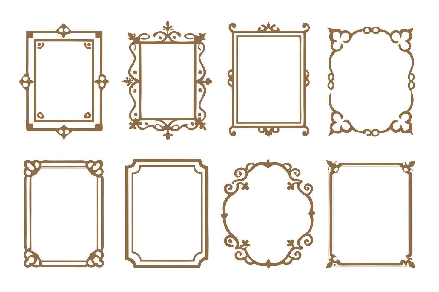Set of decorative frames for your design vector