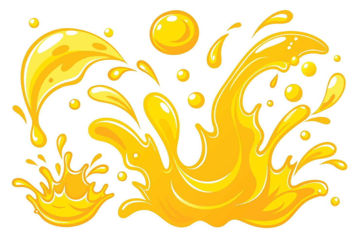 Orange juice splash vector